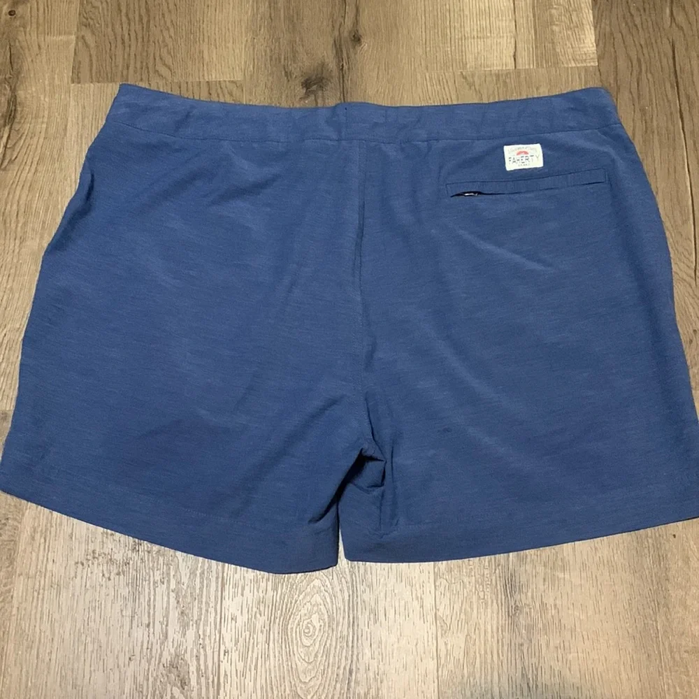 Faherty Men’s All Day Shorts Blue Zip Fly Size 38